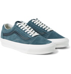Vans - OG Old Skool LX Leather-Trimmed Suede Sneakers - Blue