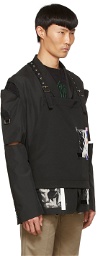 TAKAHIROMIYASHITA TheSoloist. Black Short Bibs Vest