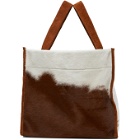 Bode Brown and White Cowhide Log Tote