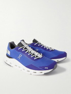 ON - Cloudnova Form Rubber-Trimmed Mesh Running Sneakers - Blue