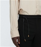 Lanvin - Coiled brass and leather belt