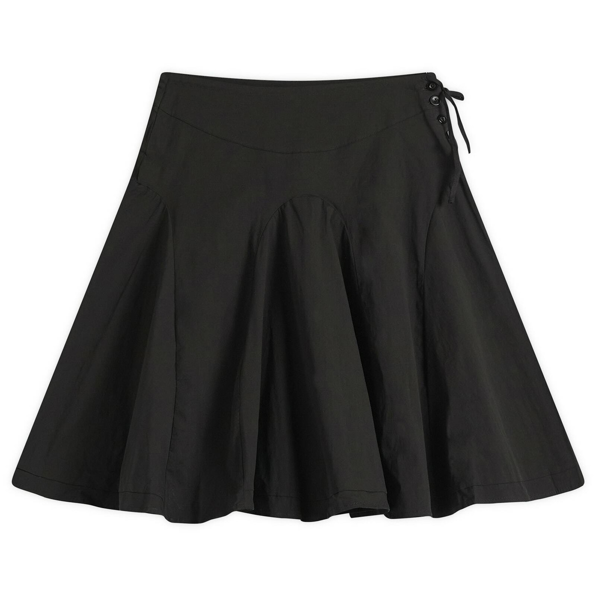 Peachy Den Women's Deba Wool Midi Skirt in Onyx Peachy Den
