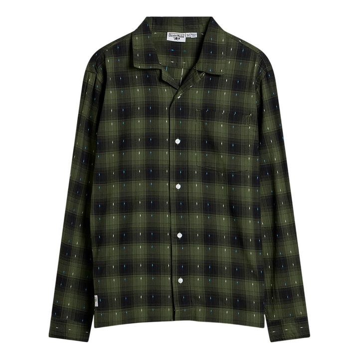 Photo: Service Works Men's Drag Stitch Resort Shirt in Olive