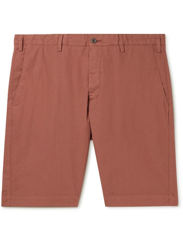 Photo: Lardini - Straight-Leg Cotton-Blend Bermuda Shorts - Red