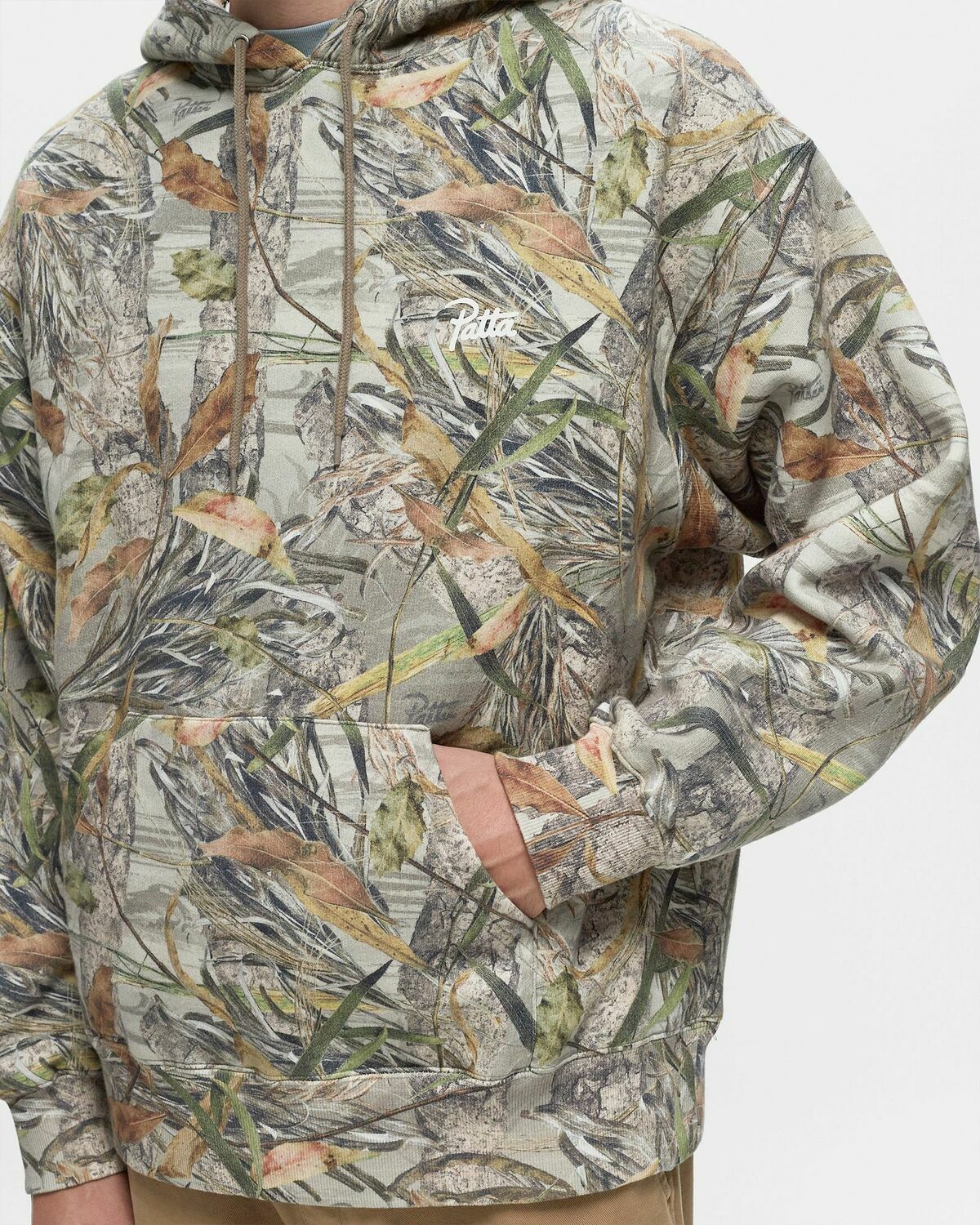 Patta Patta Nature Skull Boxy Hooded Sweater (Sf) Beige Hoodies
