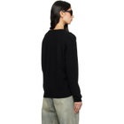 Entire Studios Black Knit V Neck Sweater