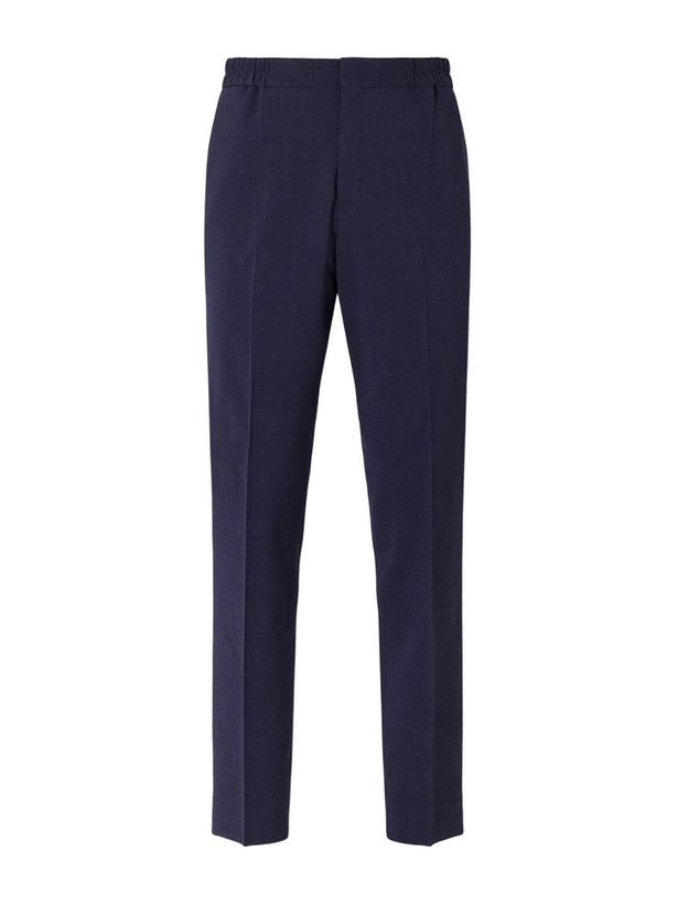 Photo: Paul Smith - Straight-Leg Wool-Blend Seersucker Suit Trousers - Blue