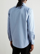 Thom Browne - Button Down-Collar Logo-Appliquéd Cotton-Twill Shirt - Blue