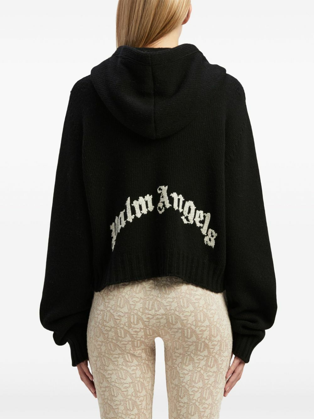PALM ANGELS - Logo Wool Blend Hoodie