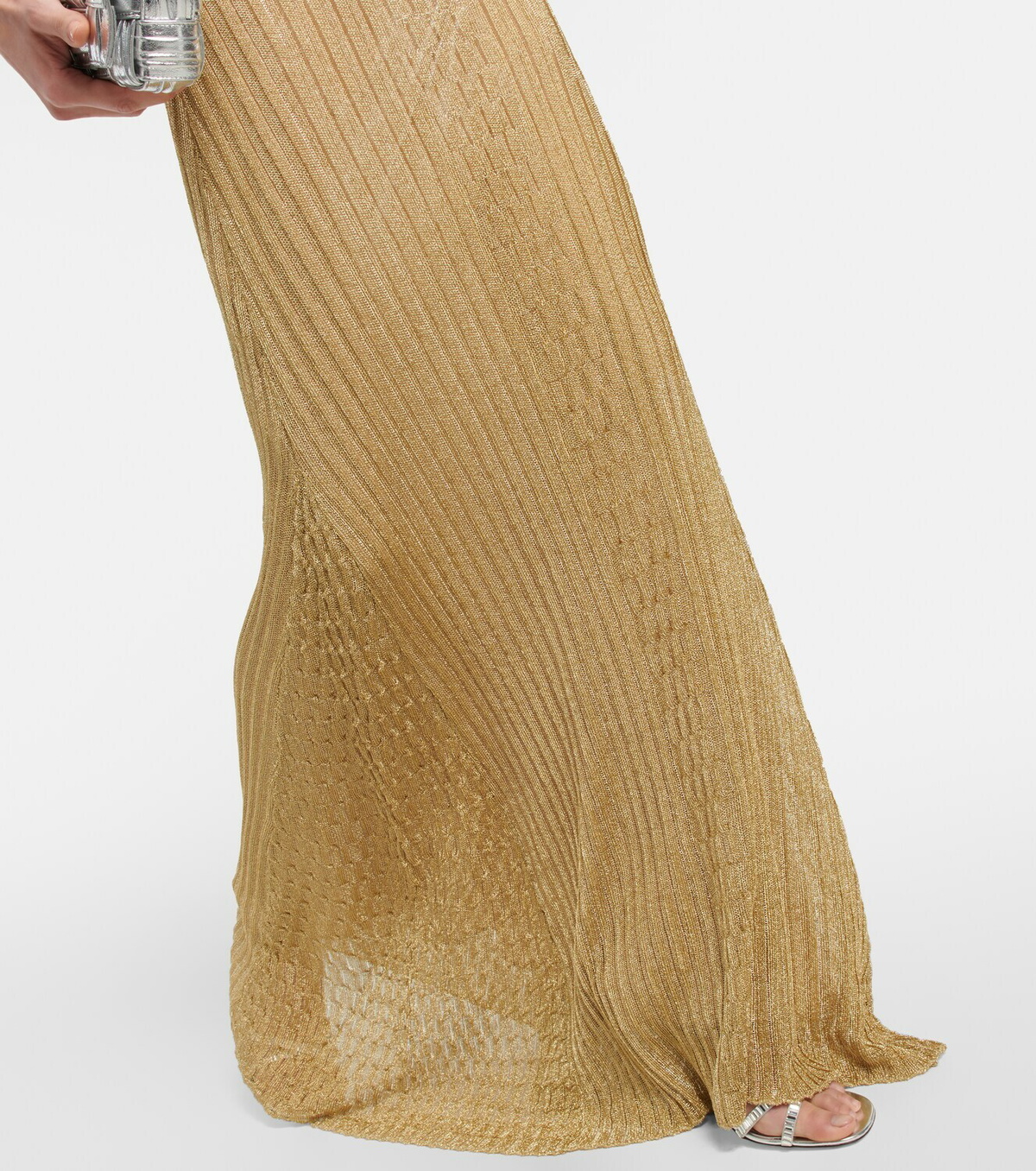 victoria beckham gold dress Victoria Beckham Sleeveless Draped Satin Gown
