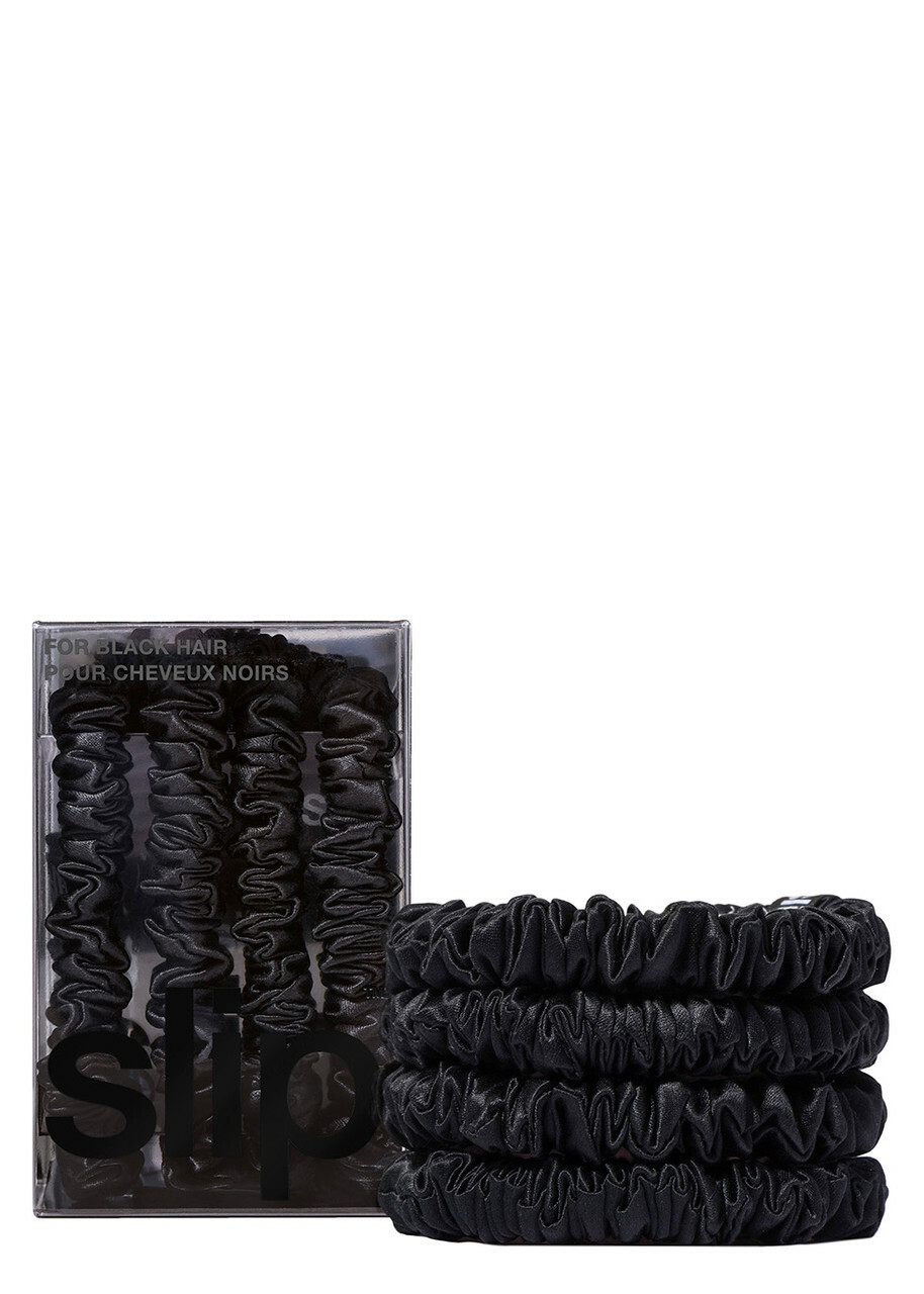 Slip Pure Silk Skinny Scrunchies - Black