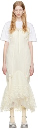 Simone Rocha SSENSE Exclusive Off-White Fitted Zip-Up Maxi Dress