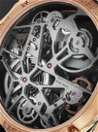 Roger Dubuis - Excalibur MB EON Gold Limited Edition Automatic Skeleton Flying Tourbillon 42mm 18-Karat Pink Gold and Leather Watch, Ref. No. DBEX0954