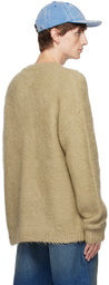 Acne Studios Beige Crewneck Cardigan