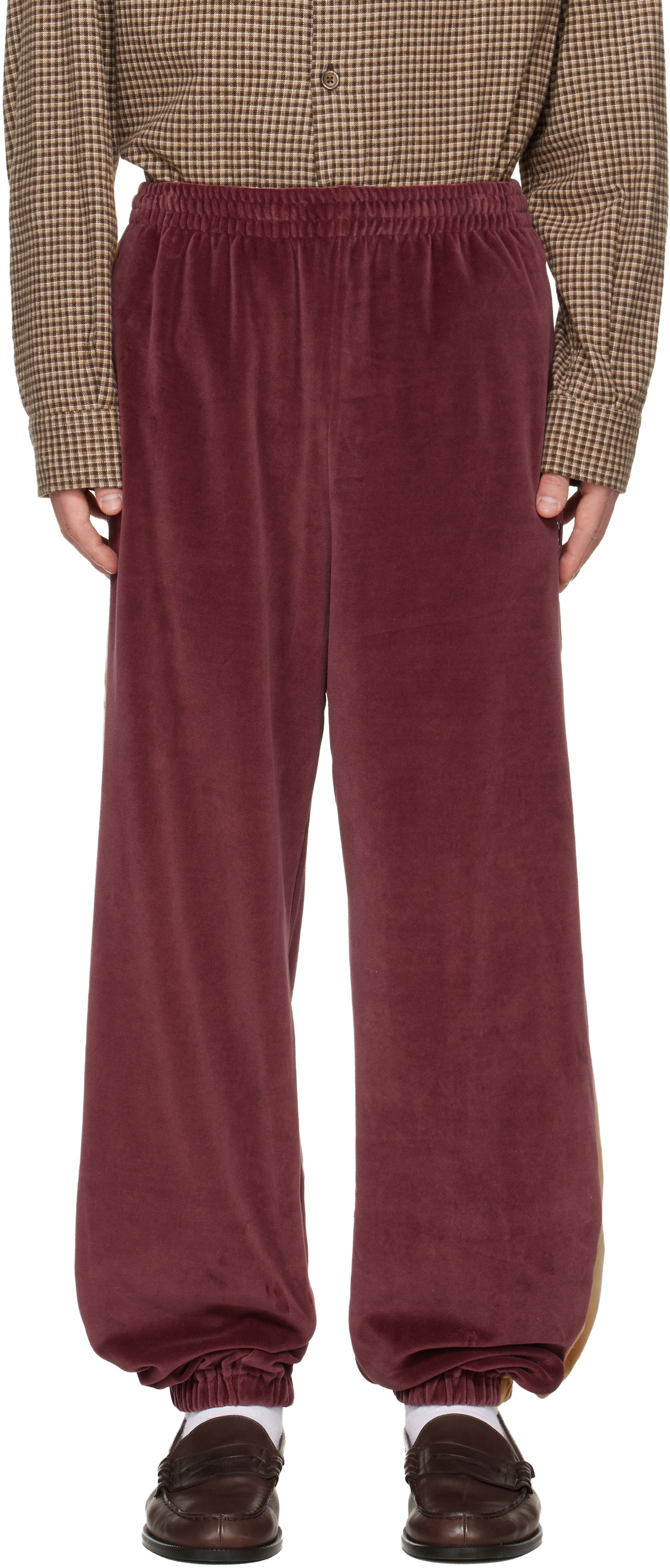 NEEDLES Burgundy Side Line Sweatpants