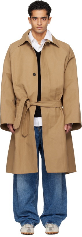 Photo: Hed Mayner Tan Twill Trench Coat