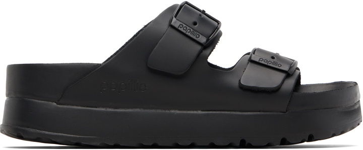 Photo: Birkenstock Black Narrow Arizona Flex Platform Sandals