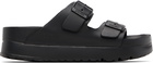 Birkenstock Black Narrow Arizona Flex Platform Sandals