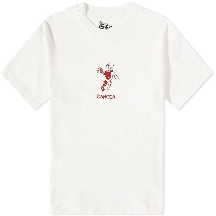 Photo: Dancer Men's OG Logo T-Shirt in Off White/Red