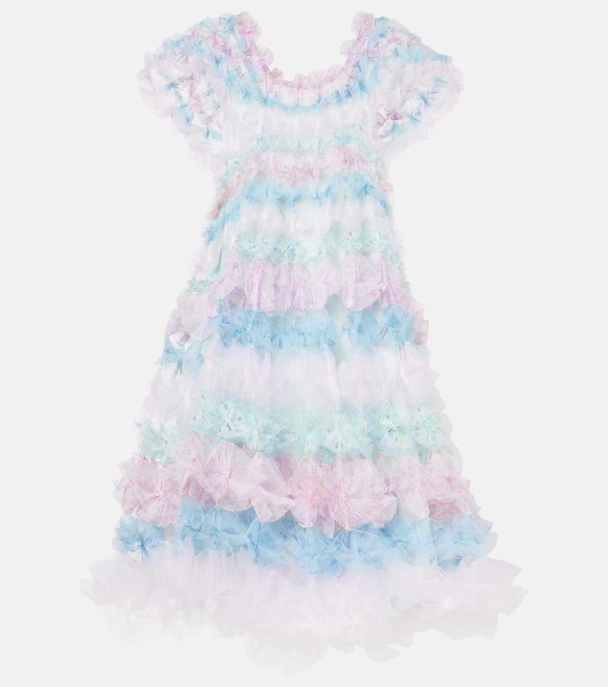 Susan Fang Air-Flower floral tulle midi dress