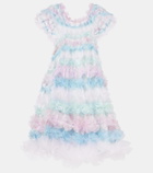 Susan Fang Air-Flower floral tulle midi dress