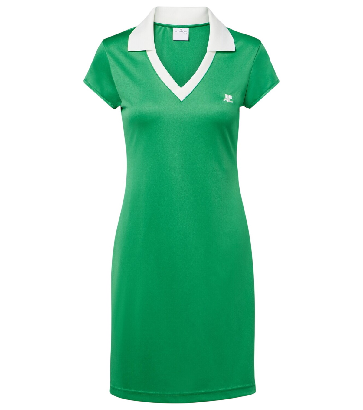 Courreges Women's Courrèges Rib Knit AC Classical Polo in Sky