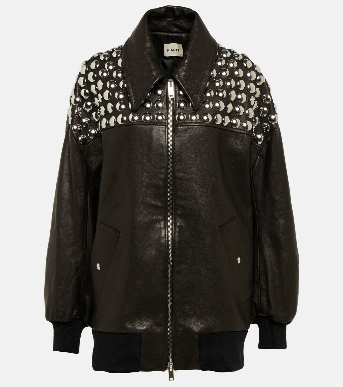 Gucci Stars Studded Blouson Leather Jacket