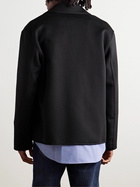LOEWE - Leather-Trimmed Wool and Cashmere-Blend Overshirt - Black