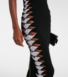 Balmain Cutout halterneck jersey midi dress