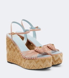 Valentino Garavani Cœur Royal leather espadrille wedges