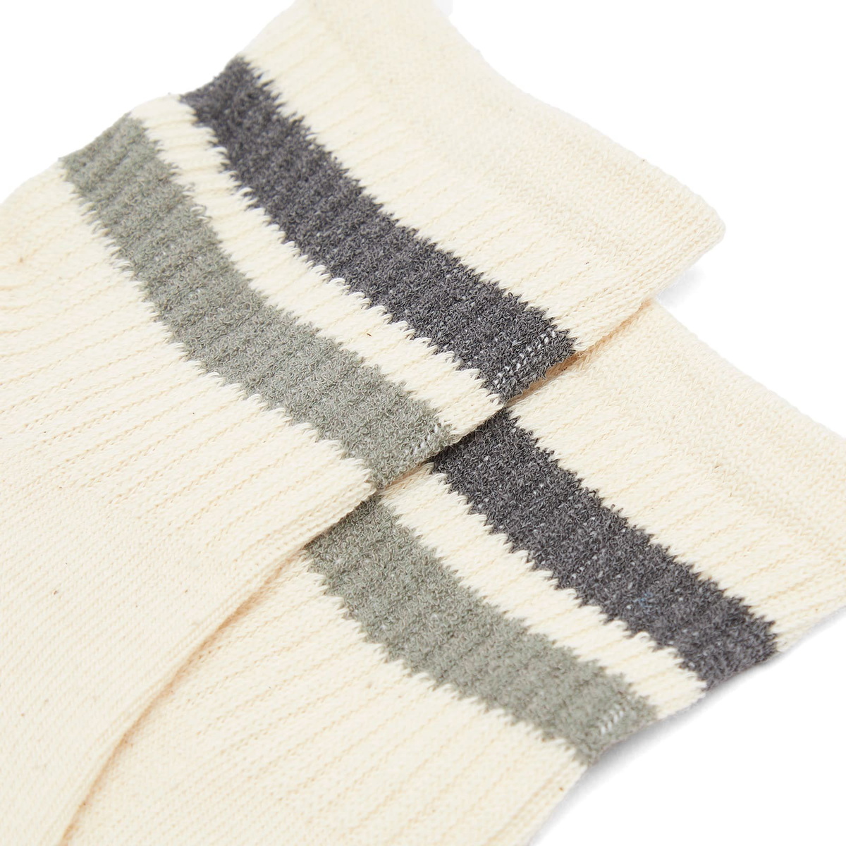 RoToTo Retro Athletic Ankle Sock in Charcoal/Grey