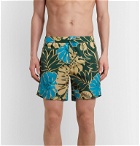 Moncler - Mid-Length Printed Swim Shorts - Blue