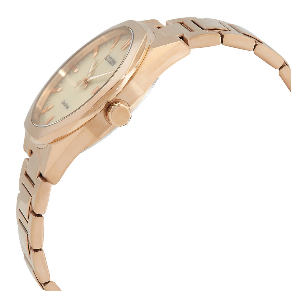 Citizen Eco-Drive Stainless Steel Champagne Dial Mens Watch BM7603-82P