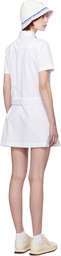 Casablanca White Pleated Cotton Tennis Minidress