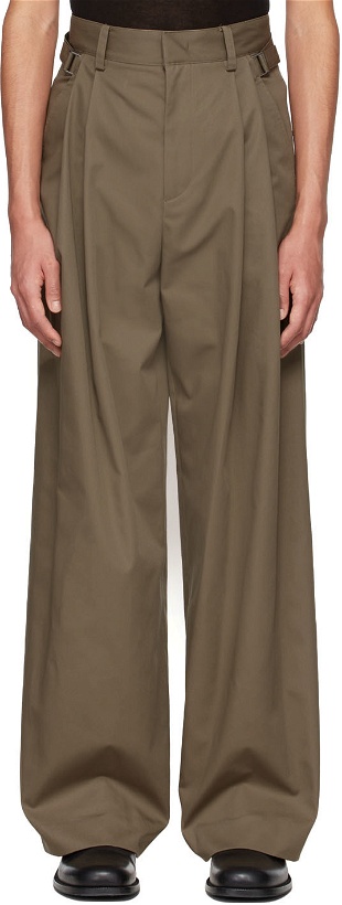 Photo: System Brown Polyester Trousers