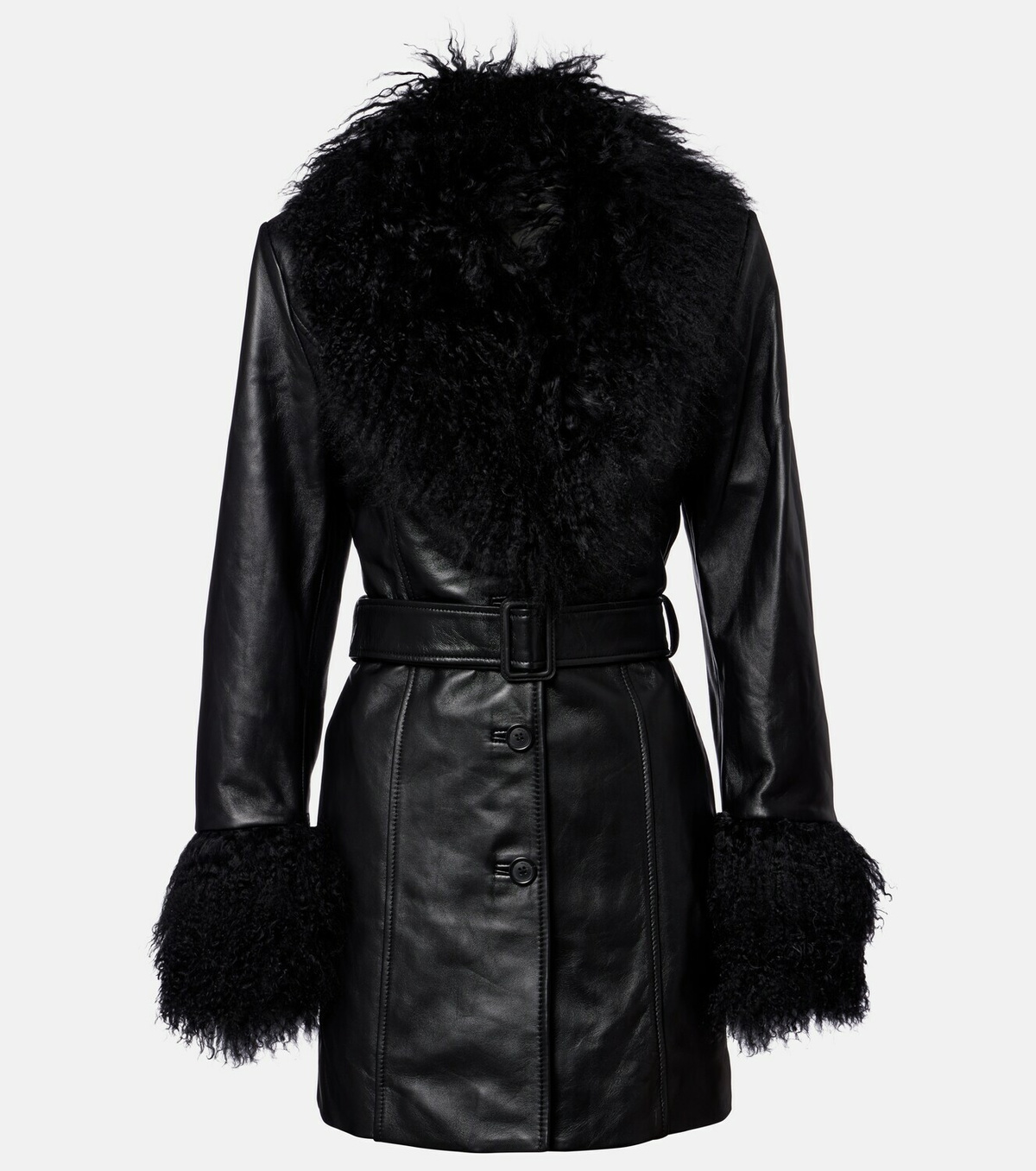 Nili Lotan Sefa belted leather jacket