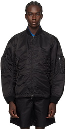 Emporio Armani Black Vented Bomber Jacket