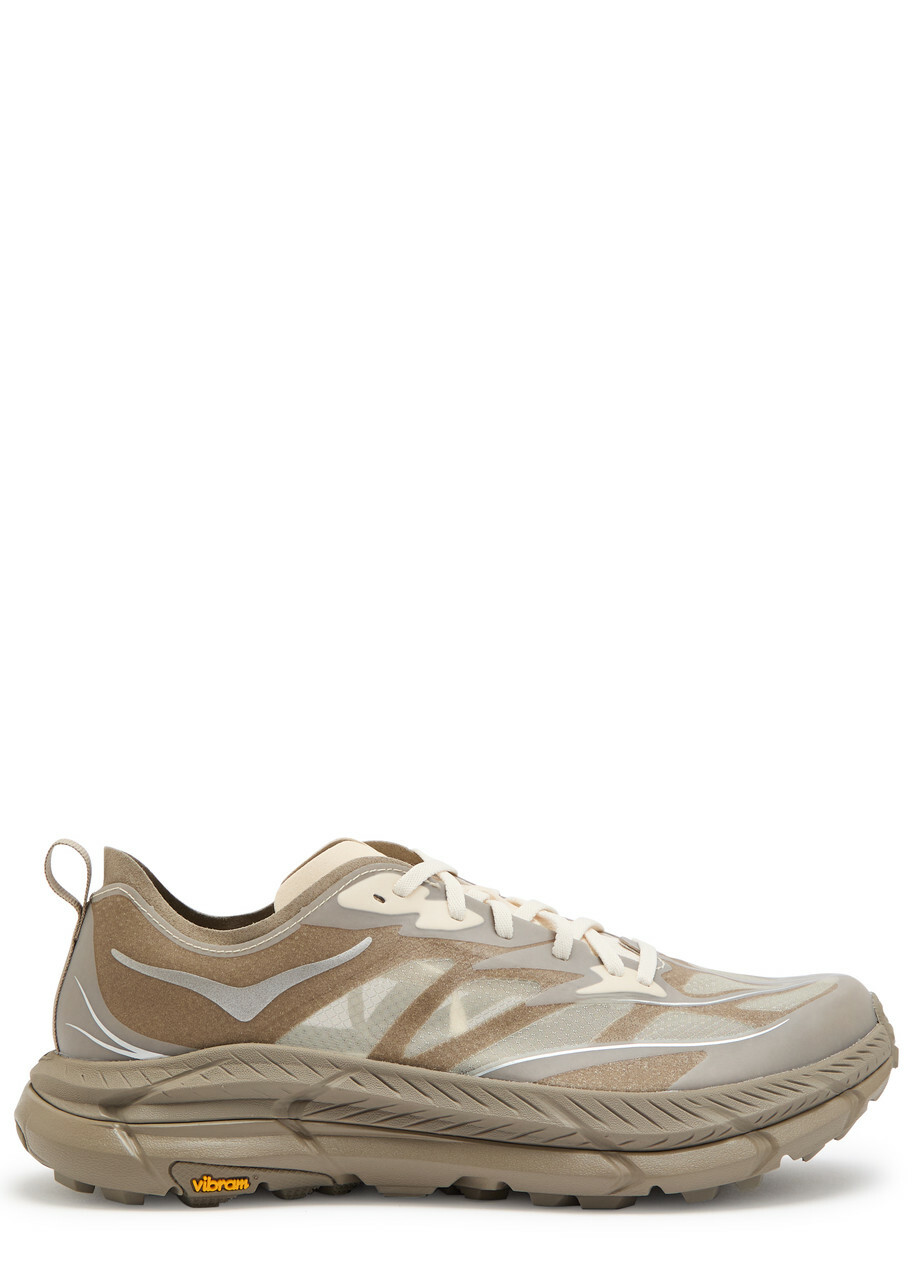 Hoka U Mafate Speed 4 Lite Panelled Mesh Sneakers Beige