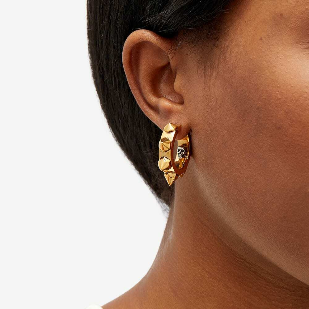 【Alexander McQUEEN】シングルピアス Alexander Mcqueen Gold Tone Crystal Embellished Hoop