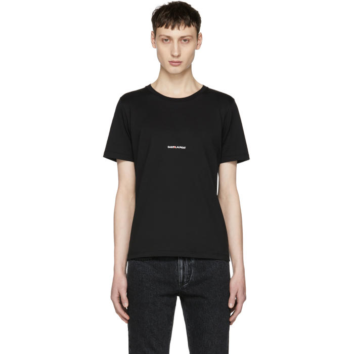 Photo: Saint Laurent Black Rive Gauche T-Shirt