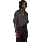 Dries Van Noten Brown & Blue Button-Down Shirt