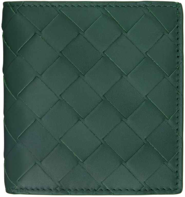 Photo: Bottega Veneta Green Slim Bifold Wallet