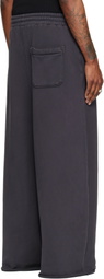 LU'U DAN Gray Raw-Cut Bontan Sweatpants