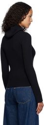 Moncler Black Virgin Wool Hoodie