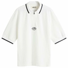 Metalwood Studio Men's World Class Zip Polo in White