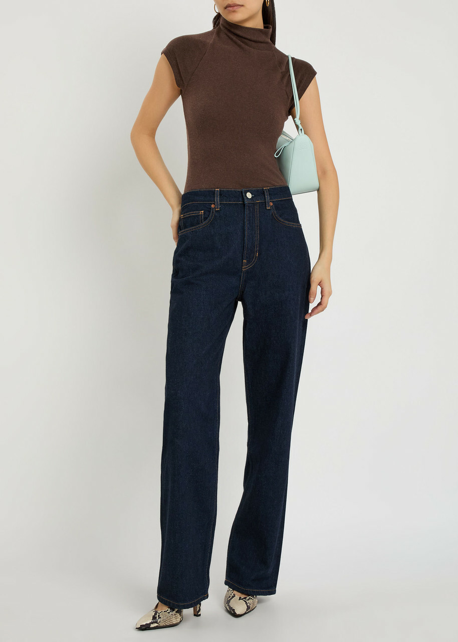 Reformation Pien Knit top Dark Brown