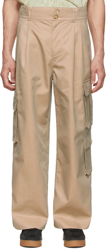 Photo: Feng Chen Wang Beige Cotton Cargo Pants