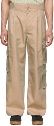 Feng Chen Wang Beige Cotton Cargo Pants