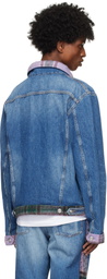 BLUEMARBLE Blue Tartan Denim Jacket