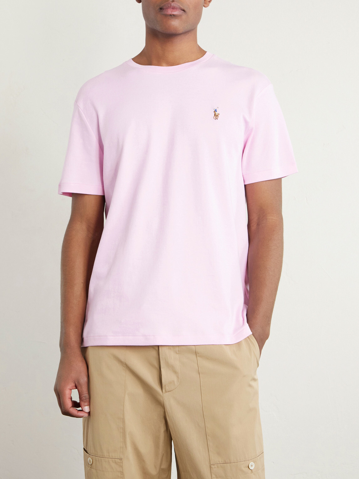 Polo Ralph Lauren - Slim-Fit Pima Cotton-Jersey T-Shirt - Pink